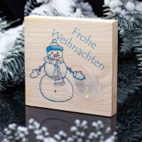 Holzbild - Snowman