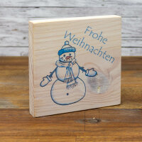 Holzbild - Snowman