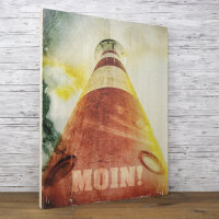 Holzbild - Leuchtturm - Moin