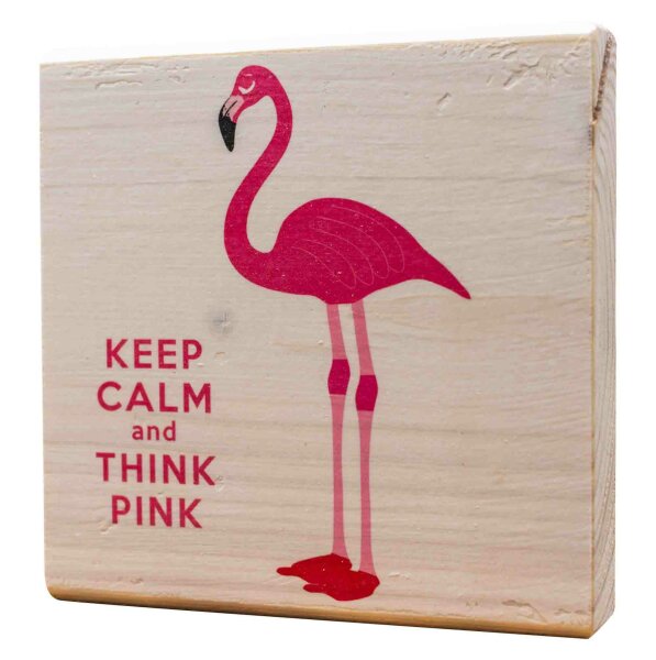 Holzbild - Think Pink