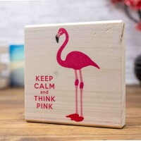 Holzbild - Think Pink