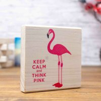 Holzbild - Think Pink