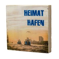 Holzbild - Heimathafen (Elbe)