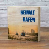 Holzbild - Heimathafen (Elbe)