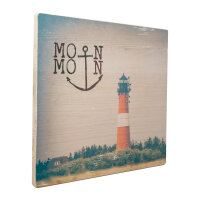 Holzbild - Moin Moin (Sylt) 30x30 cm