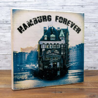 Holzbild - Hamburg Forever 20x20 cm