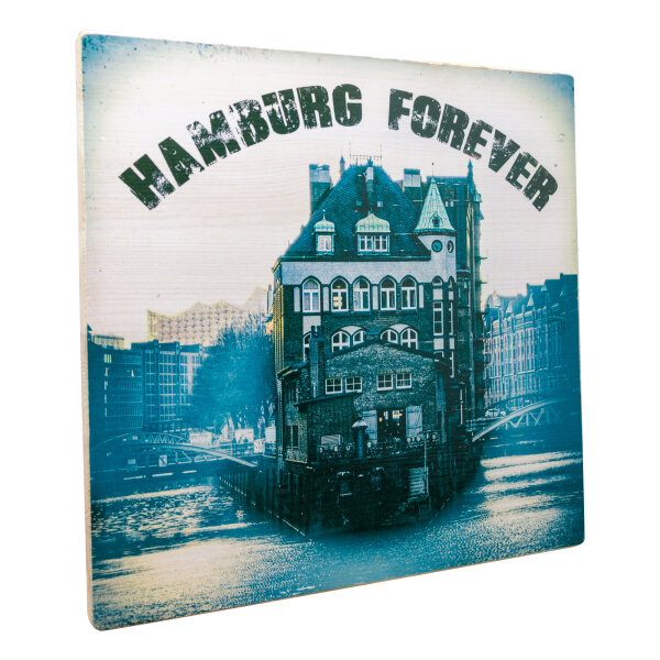 Holzbild - Hamburg Forever 30x30 cm
