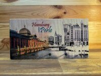 Schlüsselbrett - Hamburg meine Perle (24x12 cm)