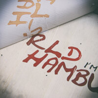Holzbild - We Love Hamburg