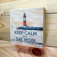 Holzbild - Keep Calm - Warnemünde