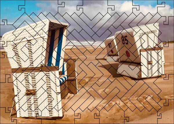 elbPUZZLE No. 29 - Strandkörbe - Fractale Edition