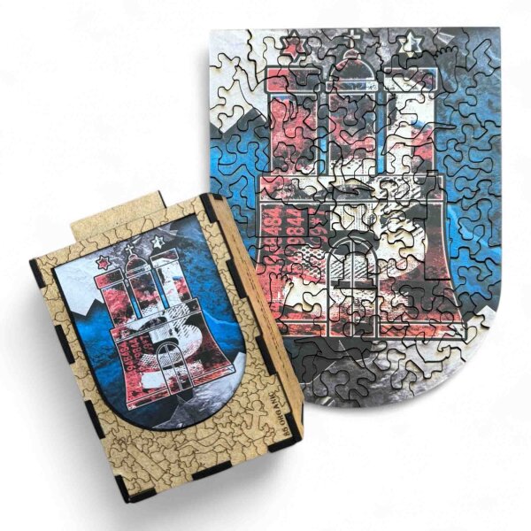elbPUZZLE No. 22 - Hamburg Wappen - Organic 85 Teile S