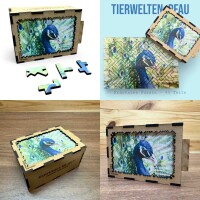 elbPUZZLE No. 57 - Tierwelten: Pfau - Fractale Edition