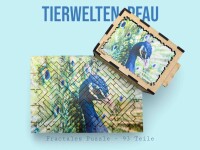 elbPUZZLE No. 57 - Tierwelten: Pfau - Fractale Edition