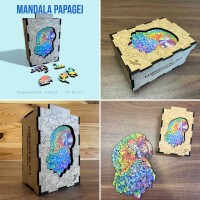 elbPUZZLE No. 59 - Mandala Papagei - Organic Edition