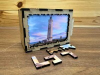 elbPUZZLE No. 68 - Leuchtturm Blavand - Fractal Edition