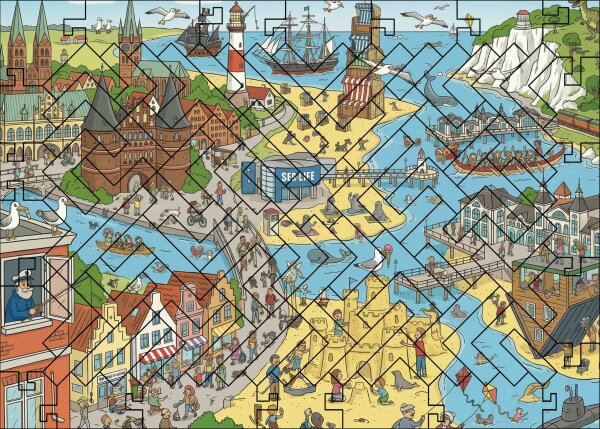 elbPUZZLE No. 75 - Wimmelbild: Ostsee - Fractale Edition