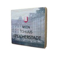 Holzbild - MIEN TOHUUS - Speicherstadt